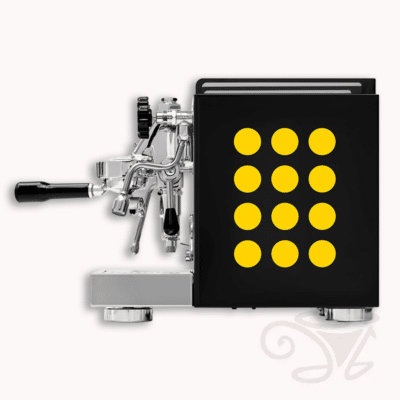 rocket appartamento siebträger zweikreiser e61 brühgruppe schwarz gelb