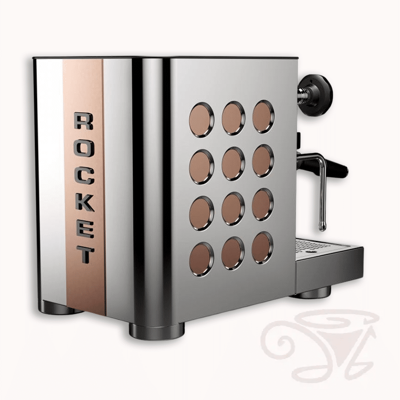 rocket appartamento tca edelstahl kupfer kompakte siebträgermaschine zweikreiser e61 brügruppe