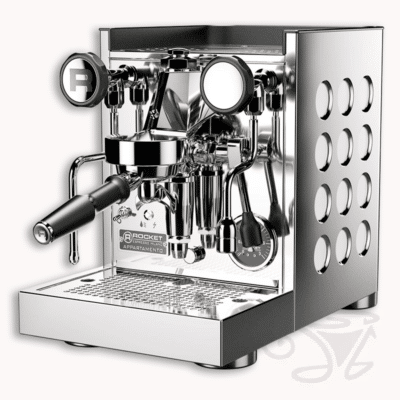 rocket appartamento tca edelstahl weiß kompakte siebträgermaschine zweikreiser e61 brügruppe