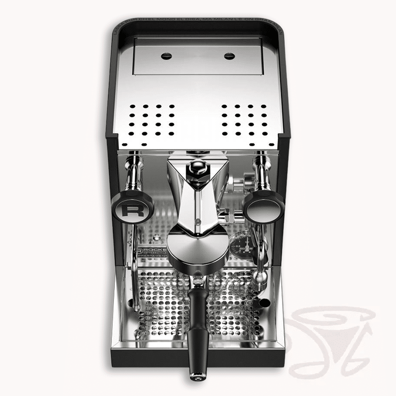 rocket appartamento tca schwarz kupfer kompakte siebträgermaschine zweikreiser e61 brügruppe