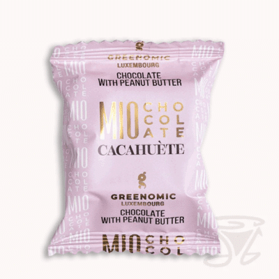 greenomic mio chocolate schokopraline mit erdnussbutter füllung ca. 21g
