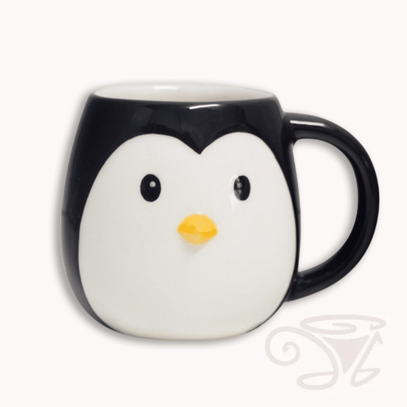 tasse pingo 400ml große tasse in pinguin form aus keramik handbemalt