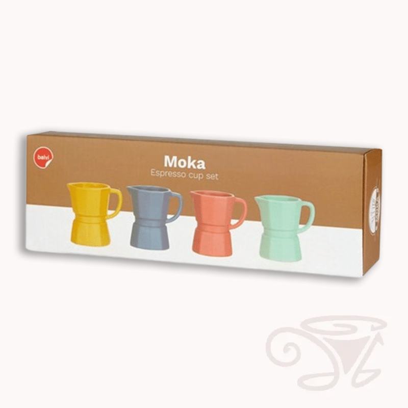 espressotassen set moka 4 tassen á 60ml aus keramik