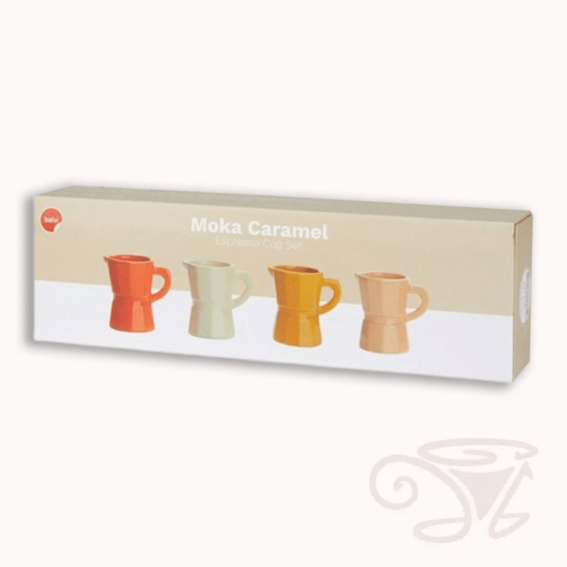 espressotassen set moka caramel 4 tassen á 60ml aus keramik