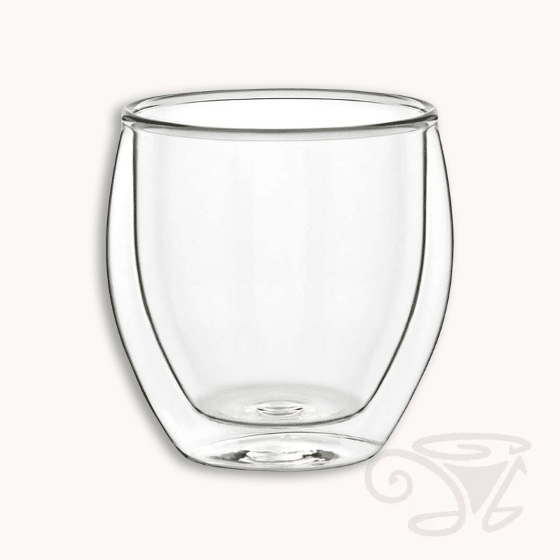 creano espressotassen set aus doppelwandigem glas 6 stück 100ml bauchige form thermoglas