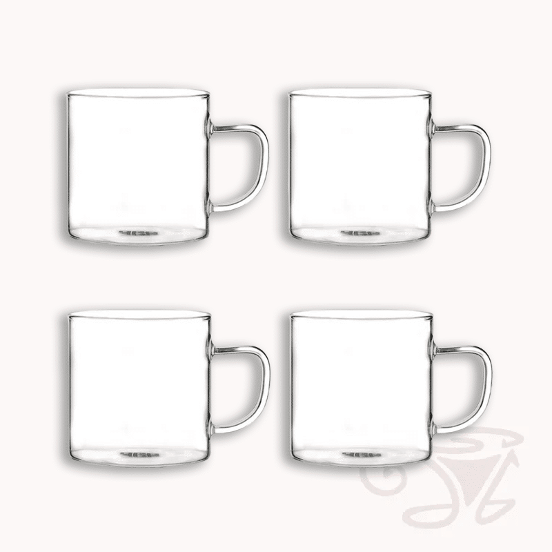 kaffeetassen set helya 4 tassen aus glas 120ml