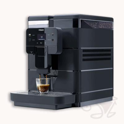 saeco royal schwarz kaffeevollautomat eingebaute kaffeemühle mit einstellbaren mahlgrad