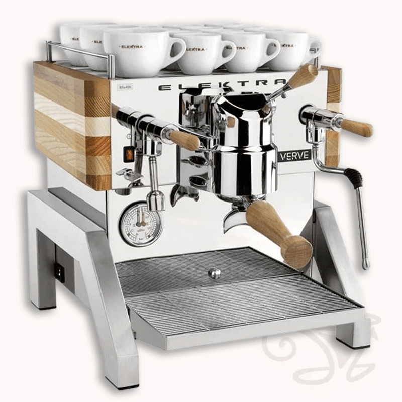 elektra verve edelstahl mit holzelementen professionelle siebträgermaschine dualboiler steuerung über wlan