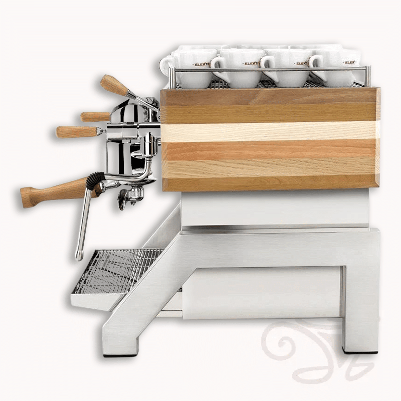 elektra verve edelstahl mit holzelementen professionelle siebträgermaschine dualboiler steuerung über wlan