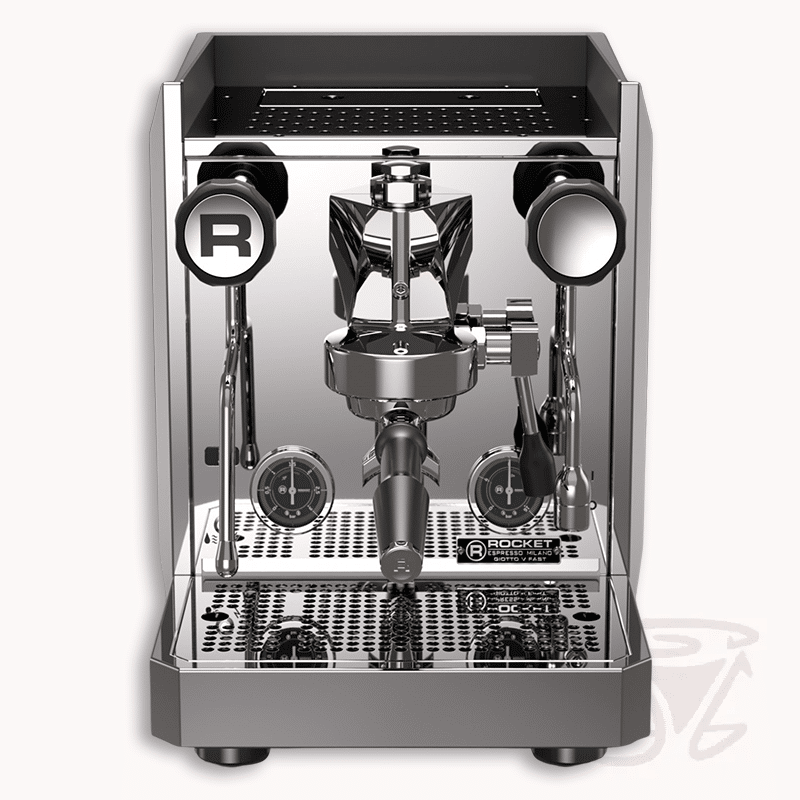 rocket giotto fast v chrom e61 brühgruppe zweikreiser siebträgermaschine vibrationspumpe