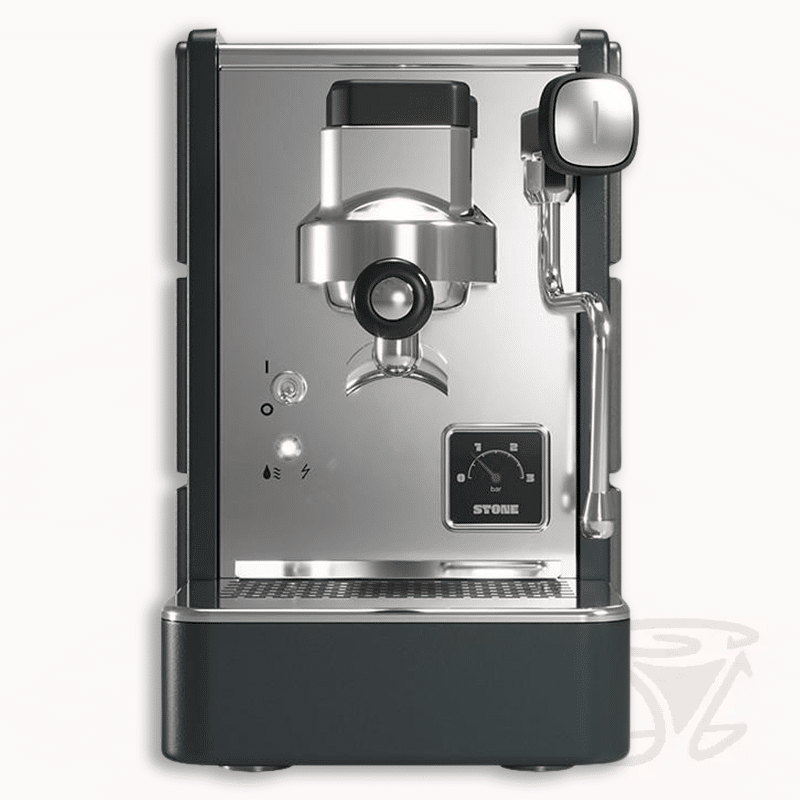 stone pure grau siebträgermaschine kompakter zweikreiser