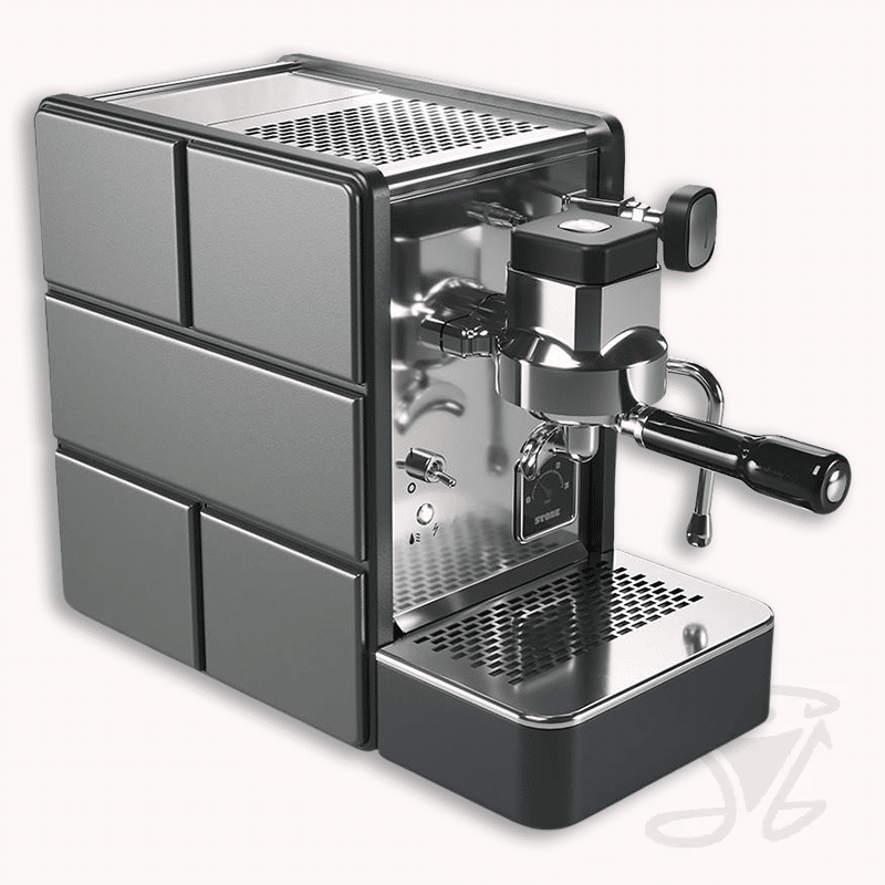 stone pure grau siebträgermaschine kompakter zweikreiser