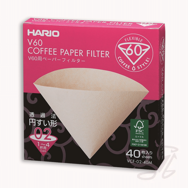 hario v60 papierfilter 02 kaffeefilter natur (40 stück)
