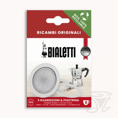 bialetti ersatzset für espressokocher 12 tassen ersatzteil 3 dichtungsringe + filtersieb für verschiedene bialetti modelle