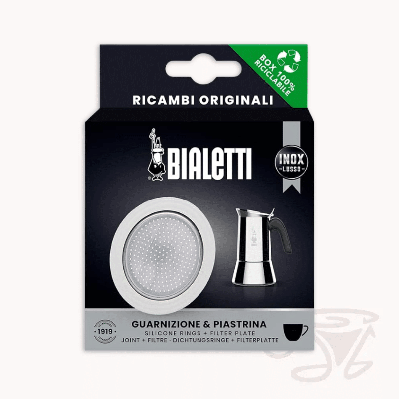 bialetti ersatzset für edelstahl espressokocher ersatzteil dichtungsring + filtersieb 10 tassen verschiedene bialetti modelle (kopie)
