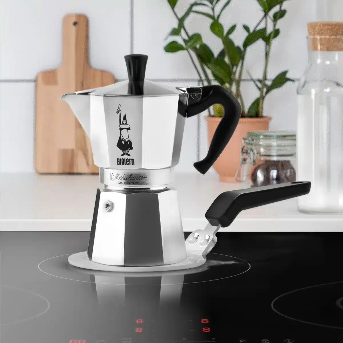 bialetti platte für induktionsherd für espressokocher 1 bis 9 tassen adapterplatte aus edelstahl für induktionskochfelder