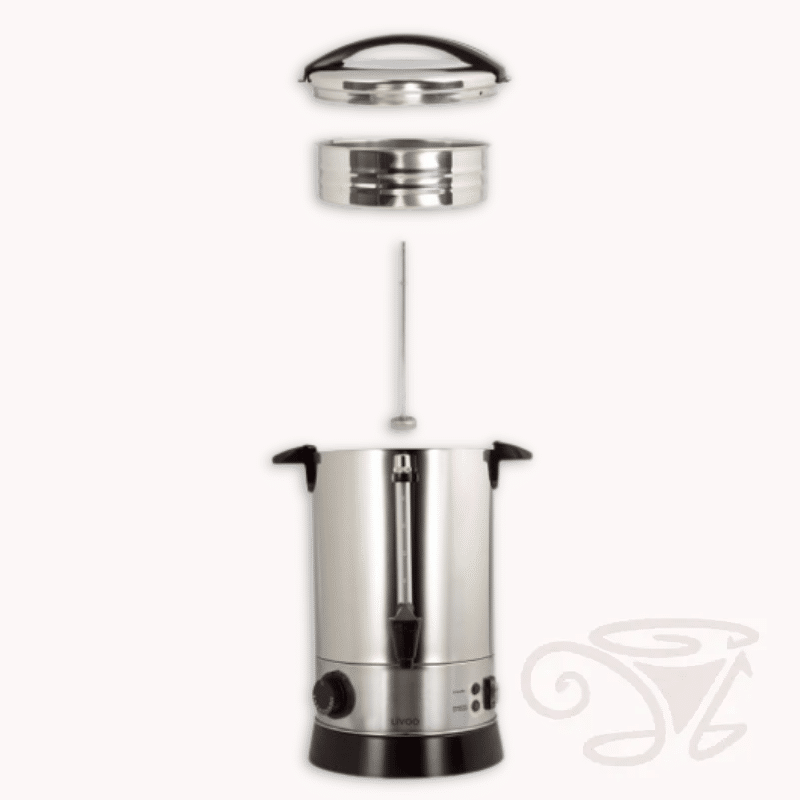 livoo kaffee perkolator aus edelstahl 6,8 liter zubereitung, warmhaltung und ausgabe