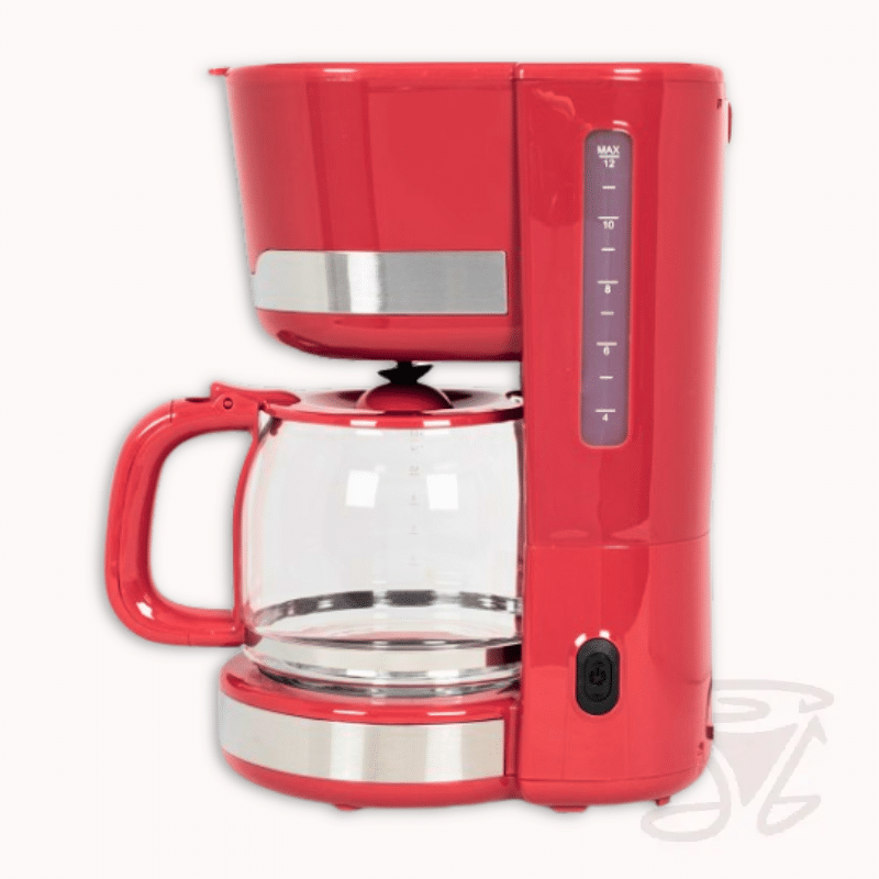 livoo elektrische kaffeemaschine rot 1,5 liter filterkaffee