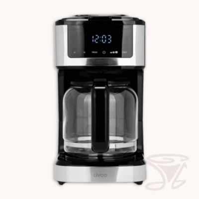 livoo elektrische kaffeemaschine programmierbar schwarz 1,8 liter filterkaffee touchscreen led anzeige