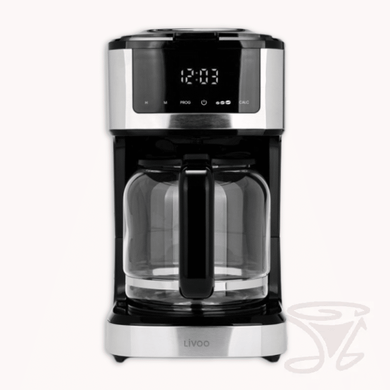 livoo elektrische kaffeemaschine programmierbar schwarz 1,8 liter filterkaffee touchscreen led anzeige