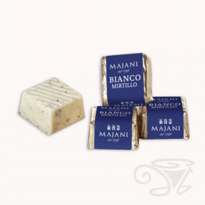 majani bianco mirtillo weiße schokoladenpraline mit blaubeeren 8,3g