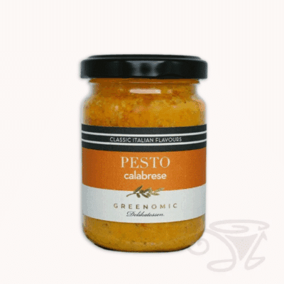 greenomic pesto calabrese 135g mit paprika, tomaten und ricotta