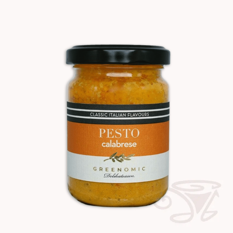 greenomic pesto calabrese 135g mit paprika, tomaten und ricotta
